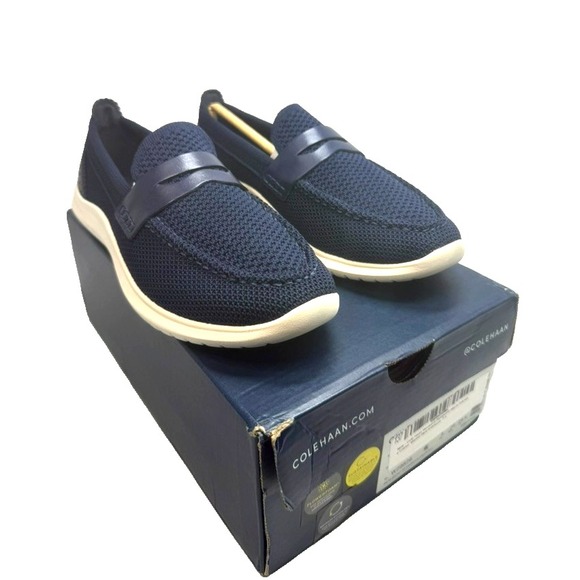 Cole Haan ZERØGRAND Meritt Loafers Navy Blue 7.5 Women's Stitchlite Comfort Flat - Picture 1 of 10